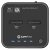 CoreParts MS-CLONER-SATA Docking station di archiviazione USB 3.2 Gen 2 (3.1 Gen 2) Type-C Nero