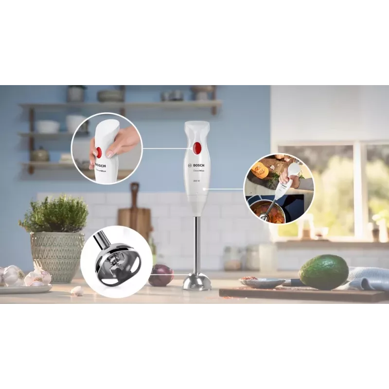 Frullatore a immersione Bosch MSM24500 400 W rosso, bianco