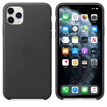 Cover Apple iPhone 11 Pro Max custodia in pelle nero
