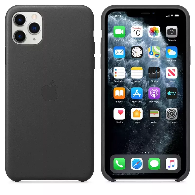 Cover Apple iPhone 11 Pro Max custodia in pelle nero