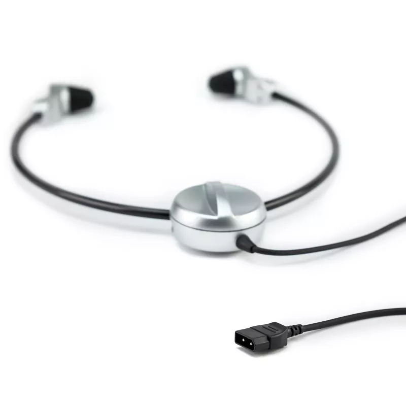 Grundig Swingphone 568 cuffie con filo sotto il mento nero, argento
