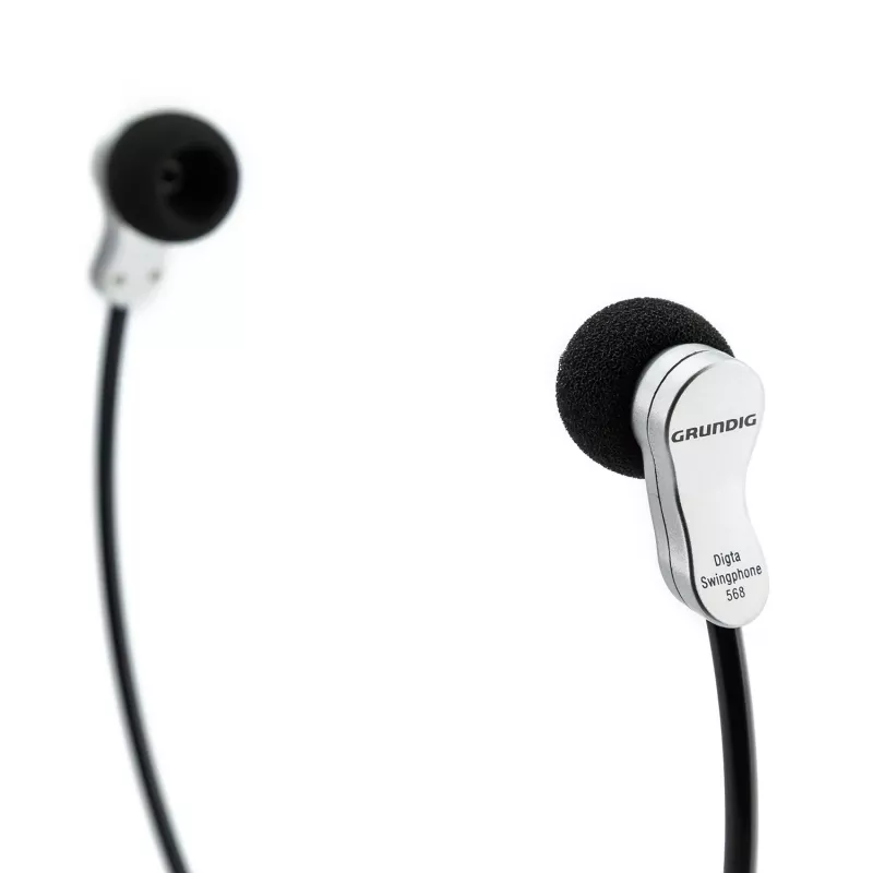 Grundig Swingphone 568 cuffie con filo sotto il mento nero, argento
