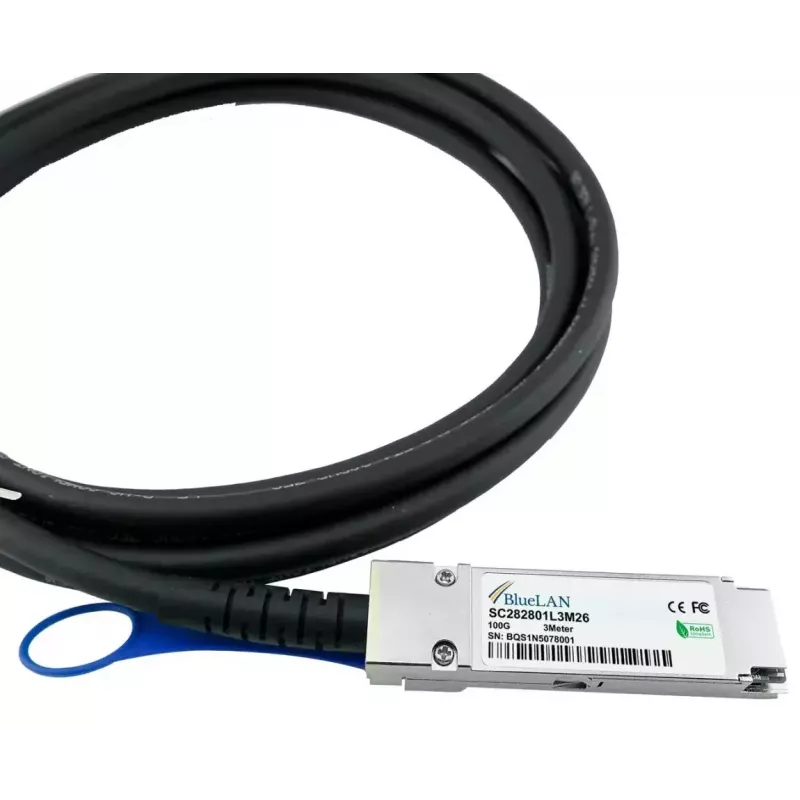 Cavo in fibra ottica InfiniBand BlueOptics QSFP28-DAC-2M-PS-BL 2 m connettore/connettore