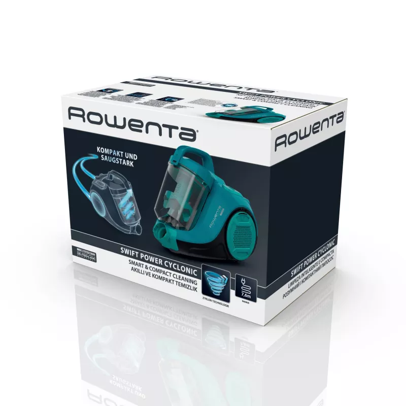 Rowenta Swift Power Cyclonic RO2932EA aspirapolvere a traino, a secco, senza sacco, 750 W