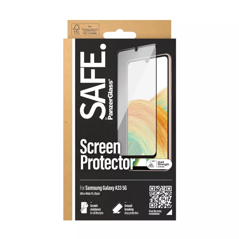 Pellicola protettiva PanzerGlass SAFE per Samsung Galaxy A33 5G, antigraffio, antiurto