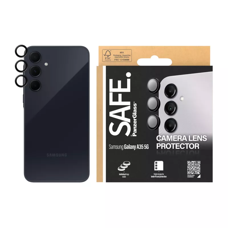 PanzerGlass SAFE. by ® Protezione lente fotocamera nero Samsung Galaxy A35 5G