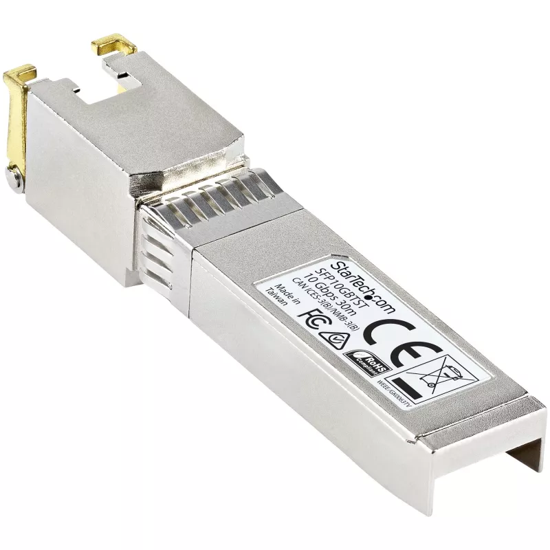 Modulo ricetrasmettitore SFP+ conforme MSA StarTech.com - Modulo SFP+ MSA non codificato - 10GBASE-T - SFP su RJ45 Cat6/Cat5e - 10GE Gigabit Ethernet SFP+ - RJ-45 30 m