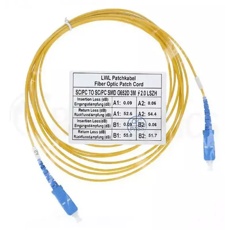 Cavo in fibra ottica BlueOptics SFP2222BU30MK SC G.657.A1 30 m giallo