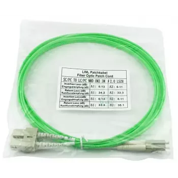 Cavo in fibra ottica BlueOptics SFP3132GU50MK LC SC OM5 50 m menta
