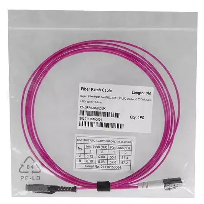 Cavo in fibra ottica BlueOptics SFP9231FU2MK MDC LC OM4 2 m magenta