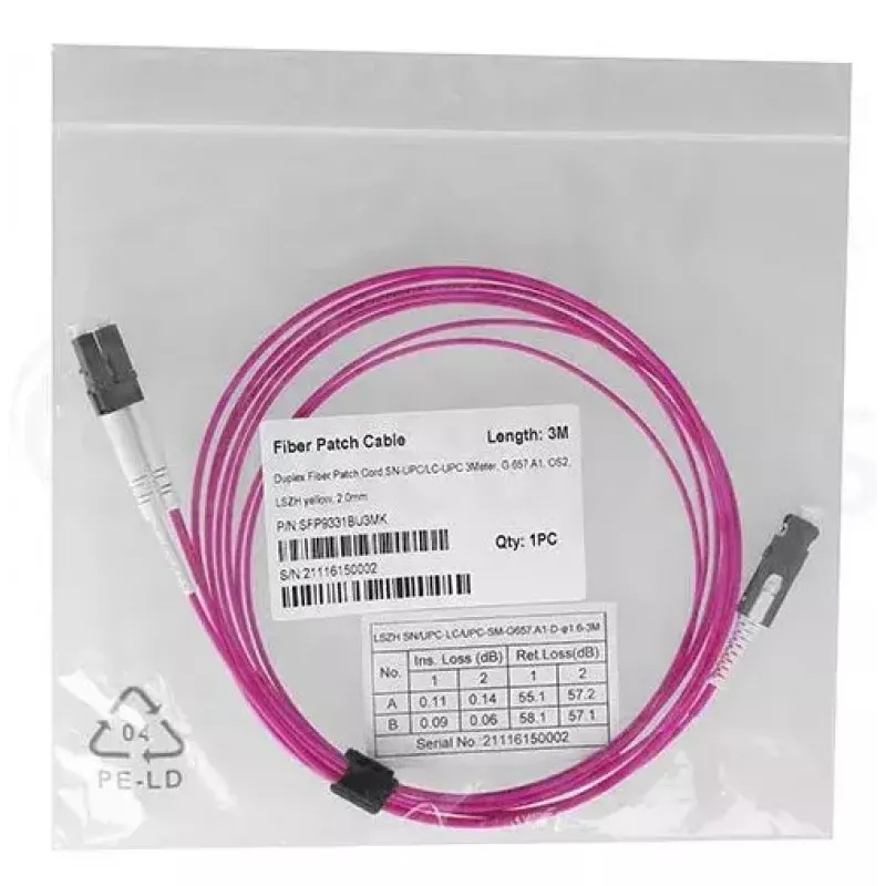 Cavo in fibra ottica BlueOptics SFP9331FU2MK SN LC OM4 2 m viola