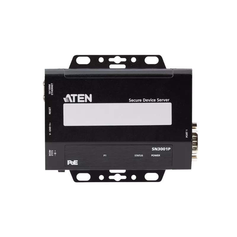 ATEN SN3001P server per dispositivi sicuro a 1 porta RS-232 con PoE, LAN da 100 Mbit