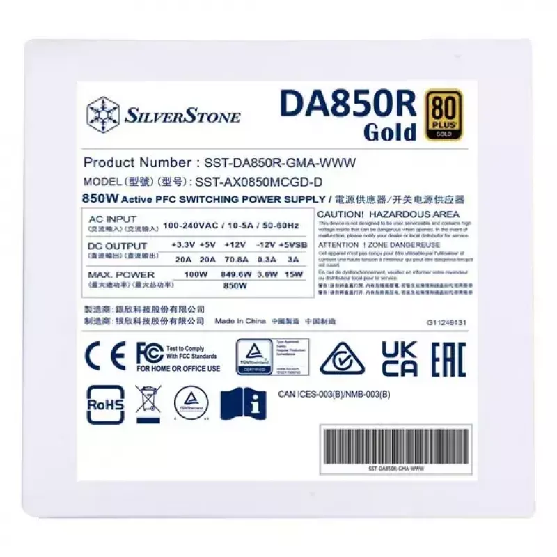 Alimentatore Silverstone DA850R 850 W