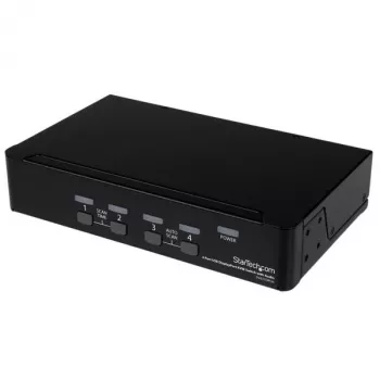 Switch KVM USB DisplayPort a 4 porte StarTech.com con audio, 3840 x 2400 pixel, nero