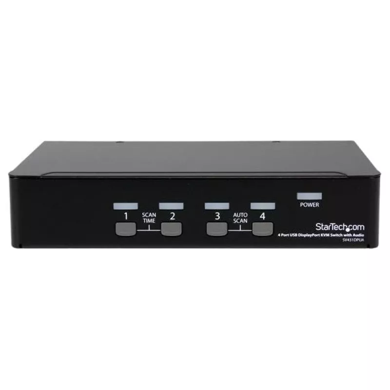 Switch KVM USB DisplayPort a 4 porte StarTech.com con audio, 3840 x 2400 pixel, nero