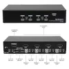 Switch KVM USB DisplayPort a 4 porte StarTech.com con audio, 3840 x 2400 pixel, nero