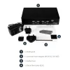 Switch KVM USB DisplayPort a 4 porte StarTech.com con audio, 3840 x 2400 pixel, nero