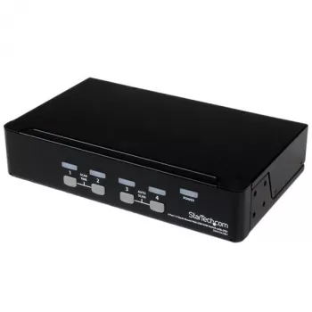 StarTech.com switch KVM USB 4 porte 1HE rackmount con OSD, 1920 x 1440 pixel, montaggio a rack, 5,4 W, 1HE, nero