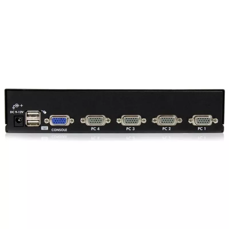 StarTech.com switch KVM USB 4 porte 1HE rackmount con OSD, 1920 x 1440 pixel, montaggio a rack, 5,4 W, 1HE, nero