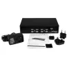 StarTech.com switch KVM USB 4 porte 1HE rackmount con OSD, 1920 x 1440 pixel, montaggio a rack, 5,4 W, 1HE, nero