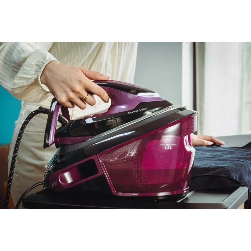 Ferro da stiro Tefal Express Vision SV8152 2800 W 1,8 l suola Durilium AirGlide Autoclean viola, nero