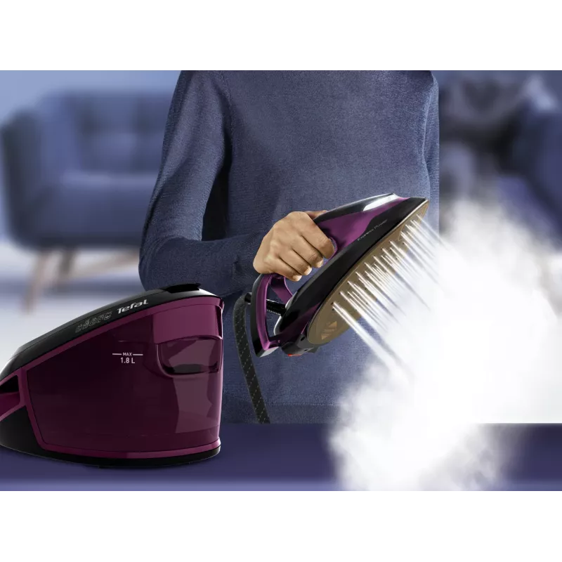 Ferro da stiro Tefal Express Vision SV8152 2800 W 1,8 l suola Durilium AirGlide Autoclean viola, nero