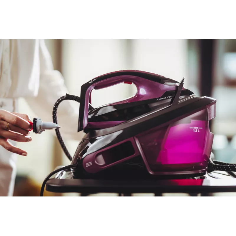 Ferro da stiro Tefal Express Vision SV8152 2800 W 1,8 l suola Durilium AirGlide Autoclean viola, nero