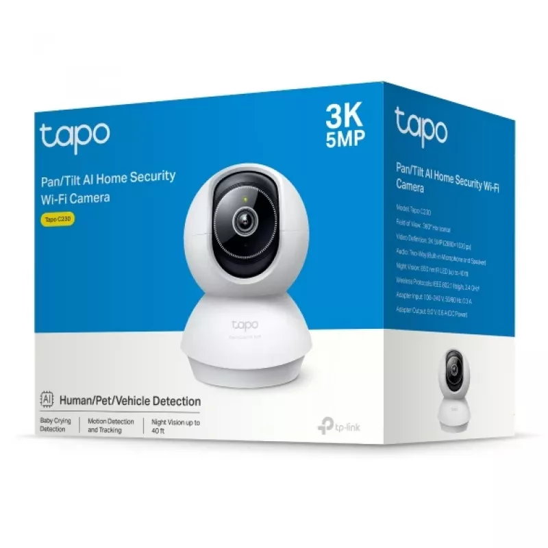 TP-Link Tapo C230(EU) Telecamera di sicurezza IP a bulbo per interni 2880 x 1620 Pixel da tavolo
