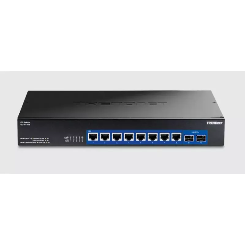 Switch unmanaged Trendnet TEG-S7102 10G Ethernet 8 porte nero
