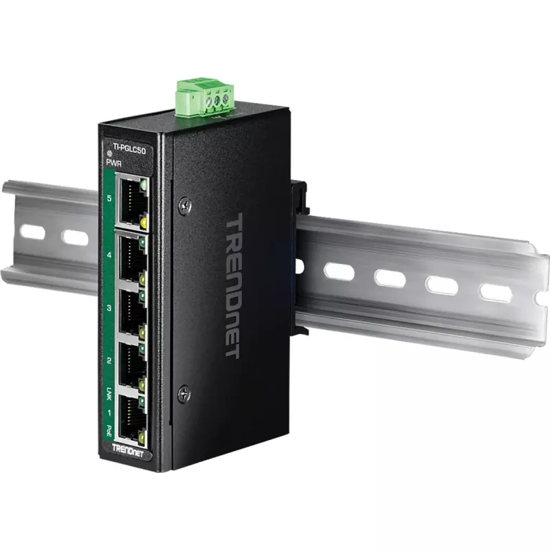 TRENDnet TI-PGLC50 Switch industriale unmanaged 5 porte Gigabit Ethernet PoE+