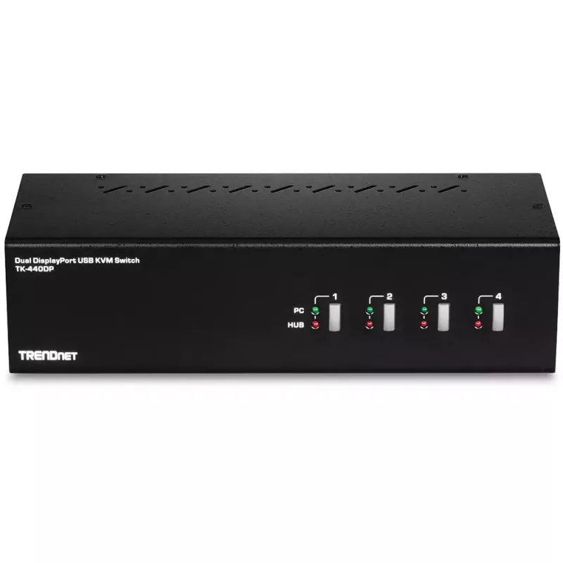 Switch KVM Trendnet TK-440DP nero argento