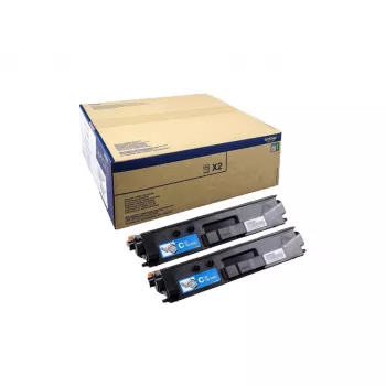 Cartuccia toner Brother TN-329CTWIN ciano, originale, confezione da 2, resa 12.000 pagine