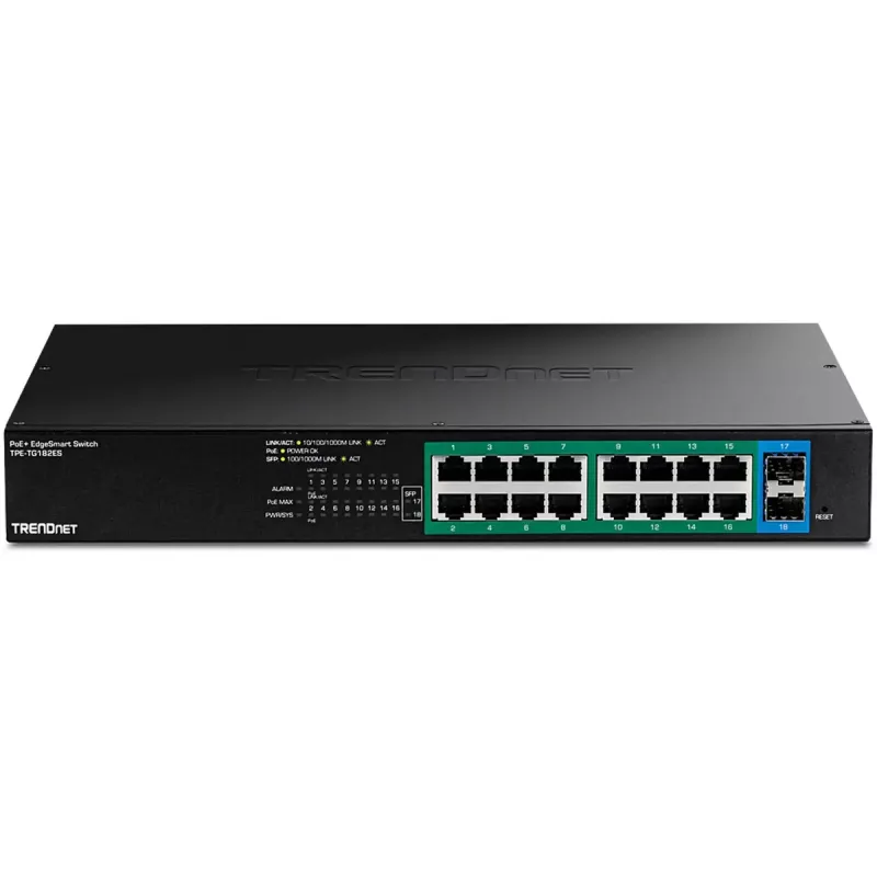 Switch gestito Trendnet TPE-TG182ES 16 porte Gigabit Ethernet PoE