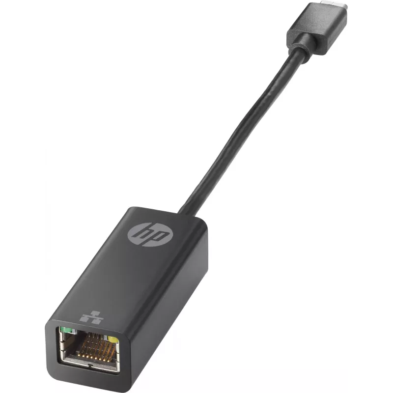 Adattatore HP da USB-C a RJ45, USB Type-C, RJ-45, connettore maschio, nero, business, Windows 10, Windows 7, Windows 8, Windows 8.1