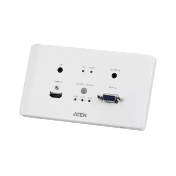 Trasmettitore HDMI e VGA HDBaseT ATEN con placca a parete EU / PoH (4K@100m) (HDBaseT Class A)