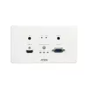 Trasmettitore HDMI e VGA HDBaseT ATEN con placca a parete EU / PoH (4K@100m) (HDBaseT Class A)