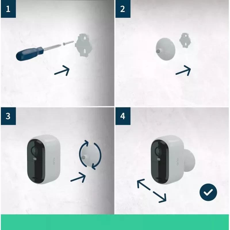 Telecamera IP di sorveglianza Arlo Essential 2K 2560 x 1440 wireless per interni ed esterni