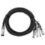 Cavo DAC BlueOptics X4DACBL3-BL 3m QSFP 4x SFP+ nero