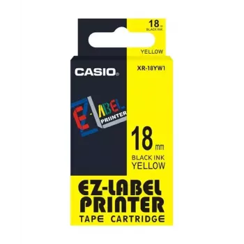 Nastro per etichettatrice Casio XR-18YW1 nero su giallo