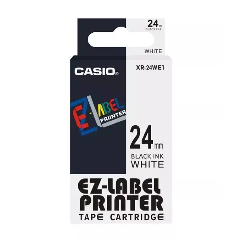 Nastro per etichettatrice Casio XR-24WE1 nero su bianco