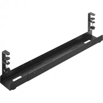InLine canalina portacavi universale a 3 stadi (80/100/120 cm) per montaggio sottotavolo, nero