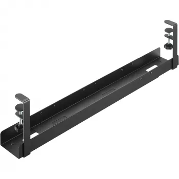 InLine canalina portacavi universale a 3 stadi (80/100/120 cm) per montaggio sottotavolo, nero