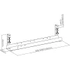 InLine canalina portacavi universale a 3 stadi (80/100/120 cm) per montaggio sottotavolo, nero