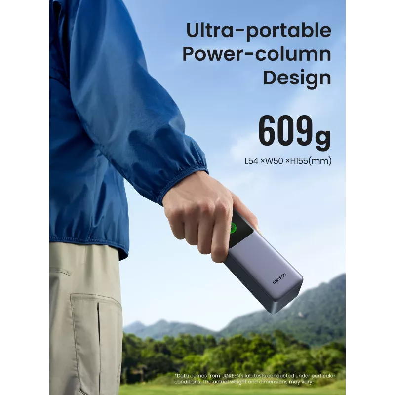 Ugreen 25000mAh 200W ricarica rapida powerbank grigio
