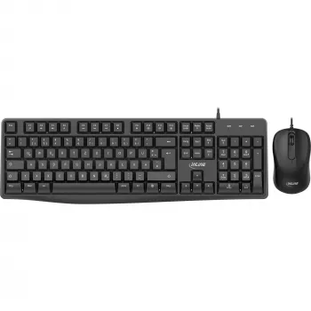 InLine Basic Desktop II, set tastiera-mouse, cavo USB, layout standard DE
