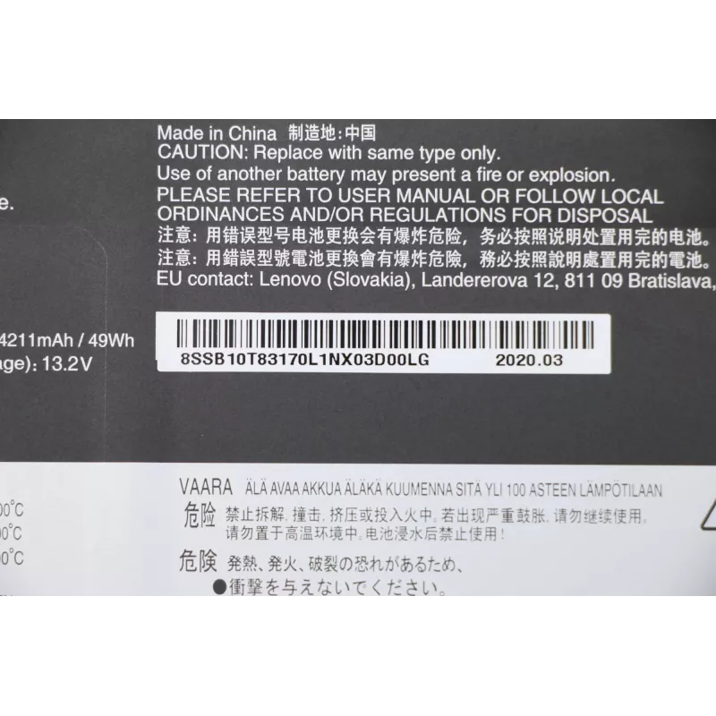 Lenovo 5B10W13927 batteria ricambio per laptop