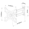Techly supporto a parete per LCD LED 19-37'' inclinabile 2 snodi nero ICA-LCD 2923B