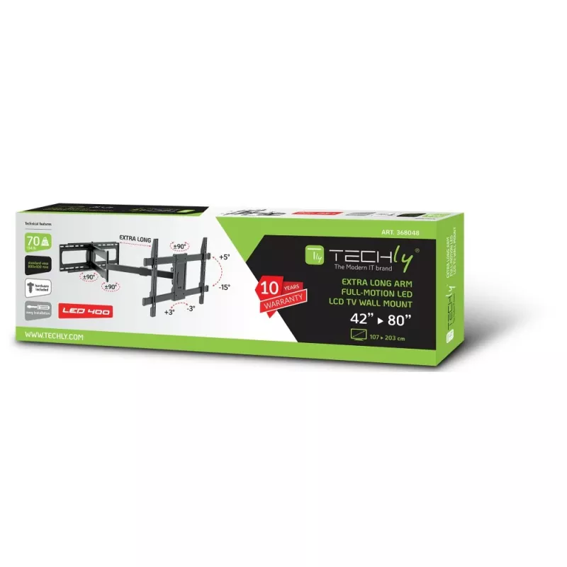 Techly ICA-PLB-721 supporto/supporto da terra per TV 2,03 m (80 pollici) nero