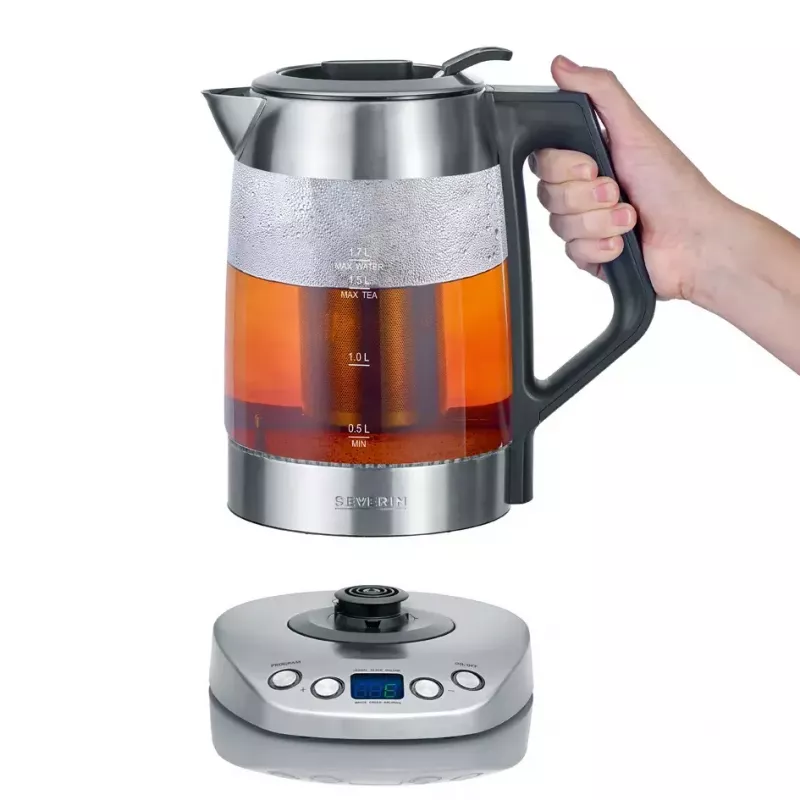 Bollitore Severin 1,7 L 3000 W nero acciaio inox