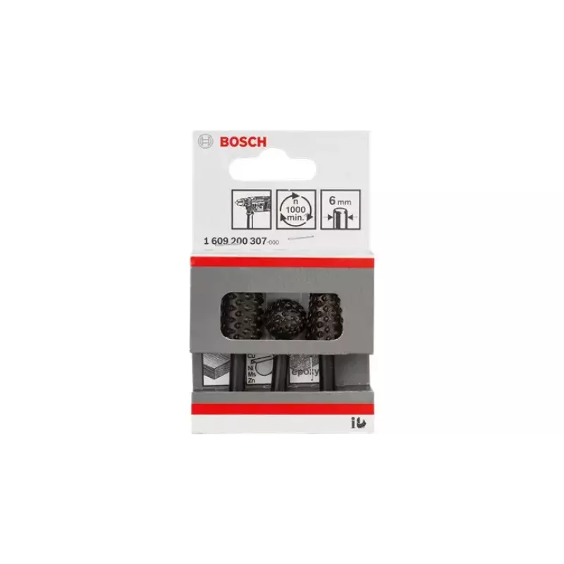 Set di punte Bosch Freehand Router Bit Sets 3 pezzi lunghezza di lavoro 6,5 cm diametro gambo 6 mm